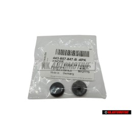 Original VW 3 Point Safety Seat Belt Knob Black - 443857847B 4PK