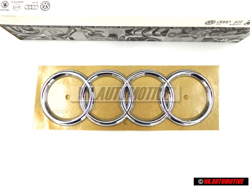 Original Audi Rings Rear Boot Badge Emblem Chrome - 441853742 2ZZ