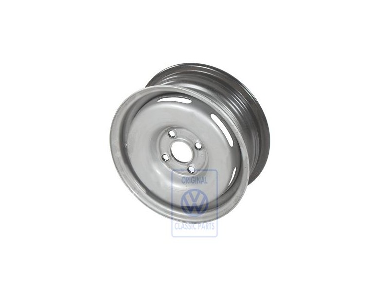 Original VW Steel Rim Chrome Colored - 191601025A 091