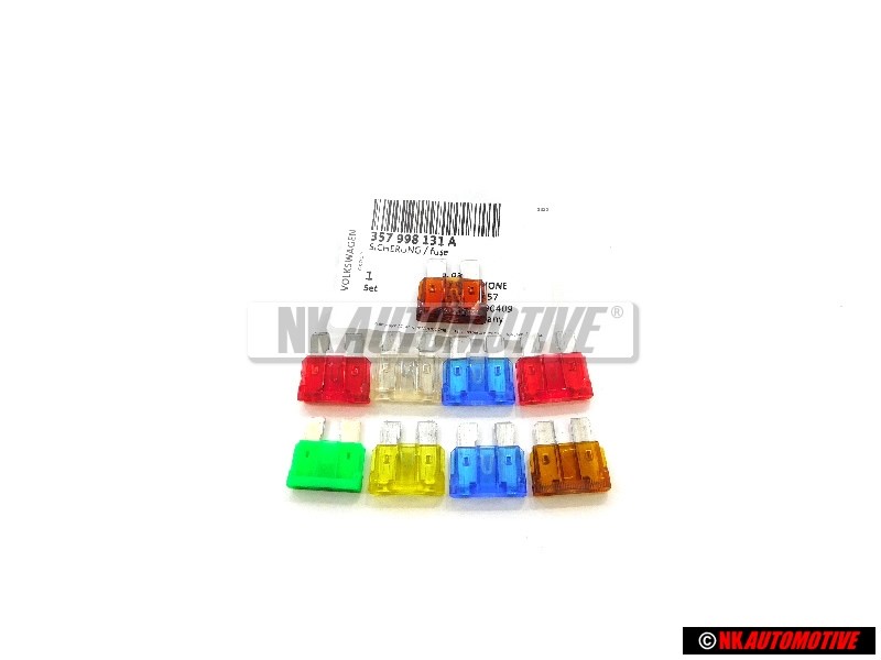 Original VW 1 Set Of Flat Fuses - 357998131A
