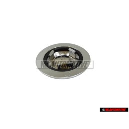 Original VW 6 Speed Gear Shift Knob Emblem Badge Chrome Black - 1K0711144A