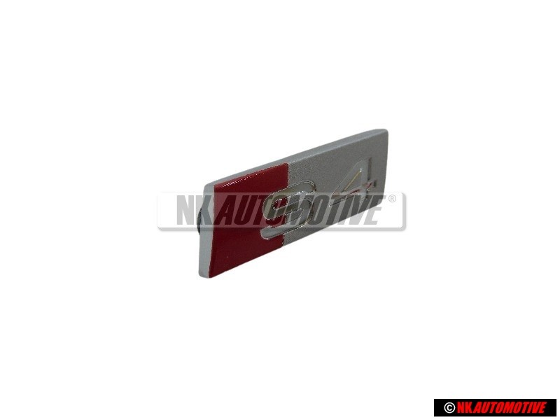 Original Audi S4 Steering Wheel Badge Emblem Chrome Red - 8D0419685B