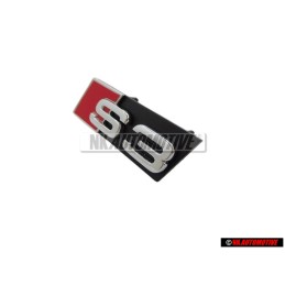 Original Audi S3 Front Grill Badge Emblem Black Chrome Red - 8L0853736A 2ZZ