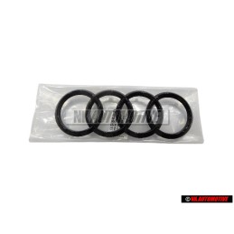 Original Audi Rings Front Grill Badge Emblem Black Glossy - 4H0853605C T94