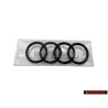 Original Audi Rings Front Grill Badge Emblem Black Glossy - 4H0853605C T94