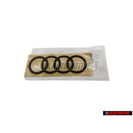 Original Audi Rings Rear Boot Badge Emblem Black Glossy - 4M8853742A T94