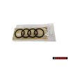 Original Audi Rings Rear Boot Badge Emblem Black Glossy - 4M8853742A T94