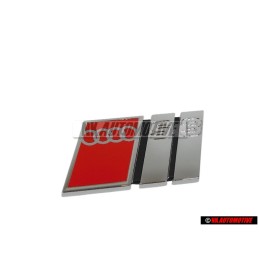 Original Audi S3 Rear Boot Badge Emblem Chrome Red - 8L7853737 2ZZ