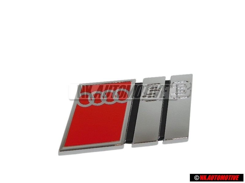 Original Audi S3 Rear Boot Badge Emblem Chrome Red - 8L7853737 2ZZ