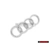 Original Audi Rings Front Grill Badge Emblem Chrome - 4E0853605A 2ZZ