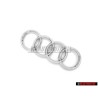 Original Audi Rings Front Grill Badge Emblem Chrome - 4E0853605A 2ZZ