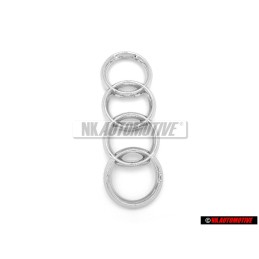 Original Audi Rings Front Grill Badge Emblem Chrome - 4E0853605A 2ZZ