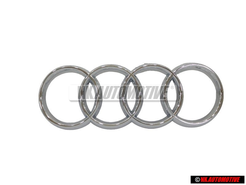Original Audi Rings Front Grill Badge Emblem Chrome - 8P0853605
