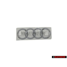 Original Audi Rings Rear Boot Badge Emblem Chrome - 8H0853742 2ZZ