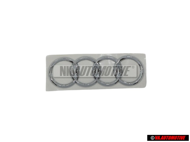 Original Audi Rings Rear Boot Badge Emblem Chrome - 8H0853742 2ZZ