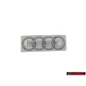 Original Audi Rings Rear Boot Badge Emblem Chrome - 8H0853742 2ZZ