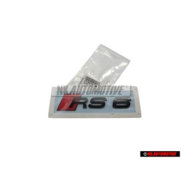 Original Audi RS6 Rear Boot Badge Emblem Black Red - 4K0853740 T94