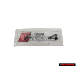 Original Audi RS4 Rear Boot Badge Emblem Black Red - 8W9853740 T94