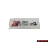 Original Audi RS4 Rear Boot Badge Emblem Black Red - 8W9853740 T94