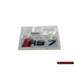 Original Audi RS7 Rear Boot Badge Emblem Black Red - 4K8853740 T94