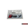 Original Audi RS7 Rear Boot Badge Emblem Black Red - 4K8853740 T94