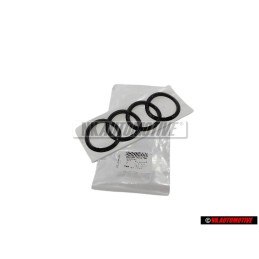 Original Audi Rings Rear Boot Badge Emblem Black Glossy - 8W8853742A T94