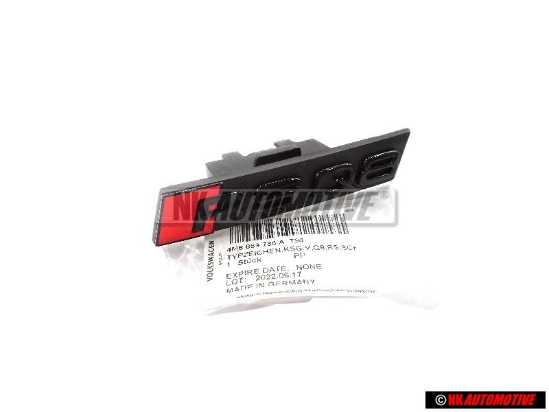 Original Audi RSQ8 Front Grill Badge Emblem Black Red - 4M8853736A T94