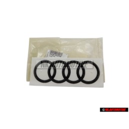 Original Audi Rings Rear Boot Badge Emblem Black Glossy - 4K8853742B T94