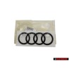 Original Audi Rings Rear Boot Badge Emblem Black Glossy - 4K8853742B T94