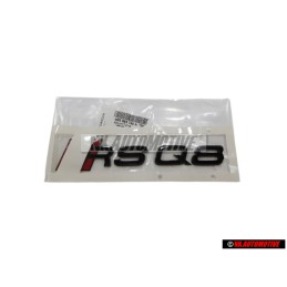 Original Audi RSQ8 Rear Boot Badge Emblem Black Red - 4M8853740A T94