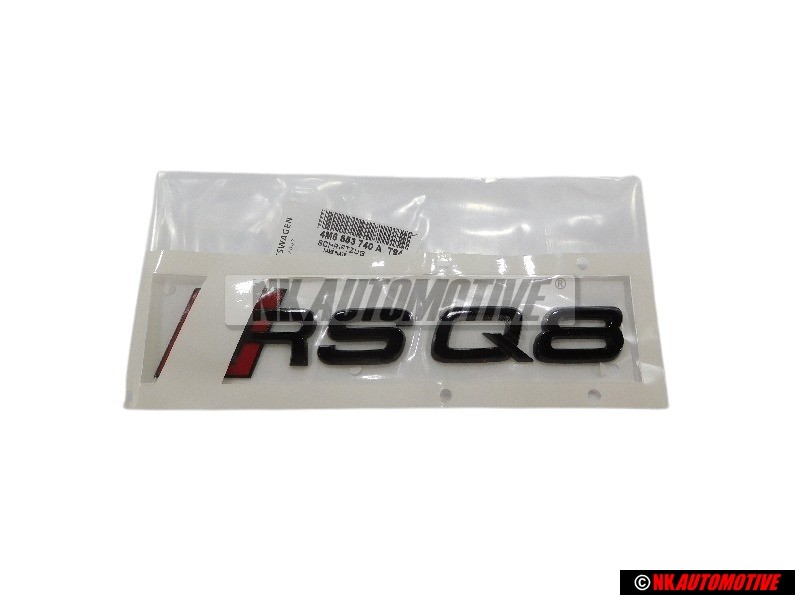 Original Audi RSQ8 Rear Boot Badge Emblem Black Red - 4M8853740A T94