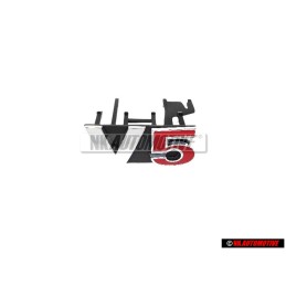 Original VW V5 Front Grill Badge Emblem Chrome Red - 1J6853679F