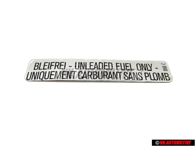Original VW Sticker Unleaded Fuel Only - 211000258A