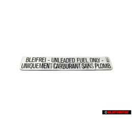 Original VW Sticker Unleaded Fuel Only - 175000258