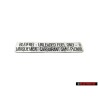 Original VW Sticker Unleaded Fuel Only - 175000258