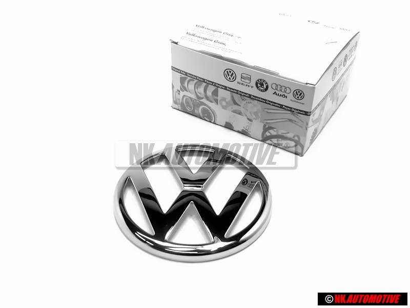 Original VW Front Grill Badge Emblem Chrome - 1J0853601 FDY