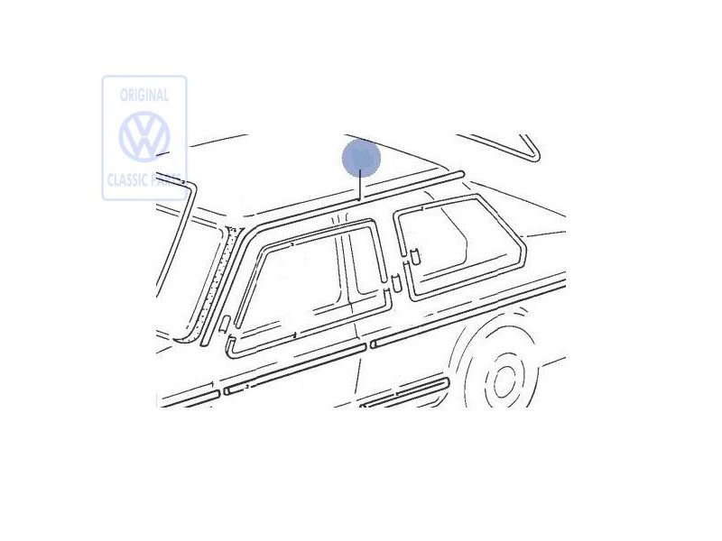 Original VW Molding - Roof - 161853705