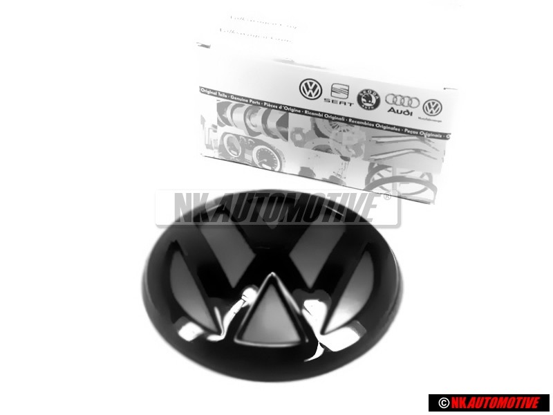 Original VW Rear Hatch Trunk Boot Badge Emblem Gloss Black - 1J6853630A 041