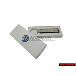Original VW Metal Silver GTI KeyTag Keychain Keyring Keyfob - 000087010F YPN
