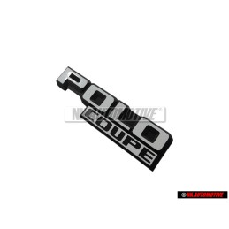 Original VW POLO COUPE Rear Boot Badge Emblem Satin Black/White - 871853687 QK6