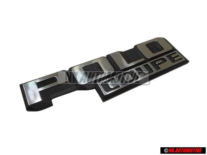 Original VW POLO COUPE Rear Boot Badge Emblem Black/Chrome - 871853687 GX2