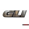 Original VW GLI Front Grill Badge Emblem Brushed Silver - 165853679F