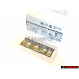 Original VW TDI Rear Trunk Boot Badge Emblem Chrome - 3B0853675AN739