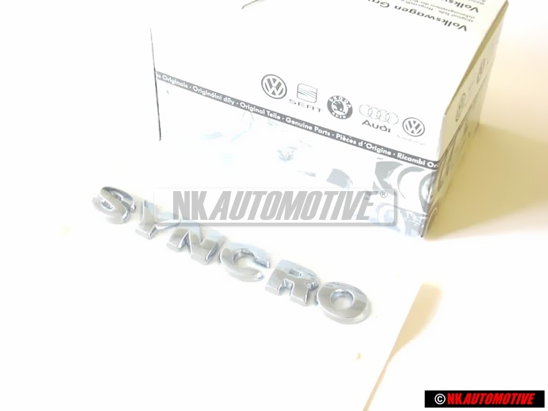 Original VW SYNCRO Rear Trunk Boot Badge Emblem Chrome - 3B0853675F 739