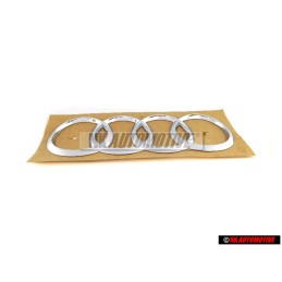 Original Audi Rings Rear Boot Badge Emblem Chrome - 4G8853742A 2ZZ