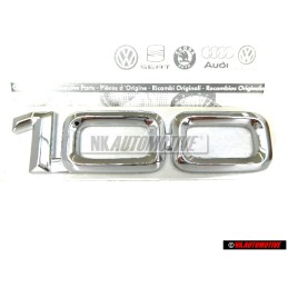 Original Audi 100 Rear Boot Badge Emblem Chrome - 4A9853741 2ZZ