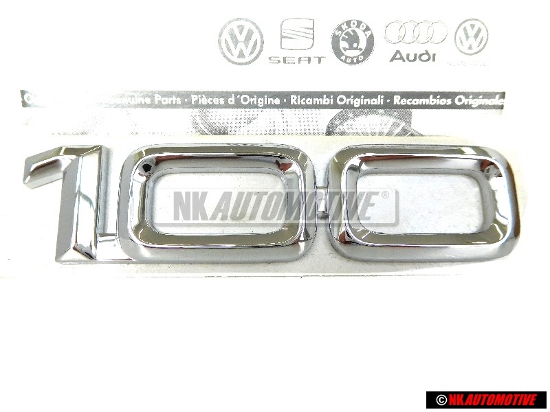 Original Audi 100 Rear Boot Badge Emblem Chrome - 4A9853741 2ZZ
