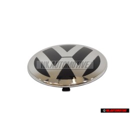 Original VW Front Grill Badge Emblem Black/Bright Chrome - 3C0853601A JZA
