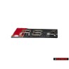 Original Audi RS4 Front Grill Badge Emblem Black Chrome Red - 8D9853736A 2ZZ