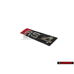 Original Audi RS4 Front Grill Badge Emblem Black Chrome Red - 8D9853736A 2ZZ